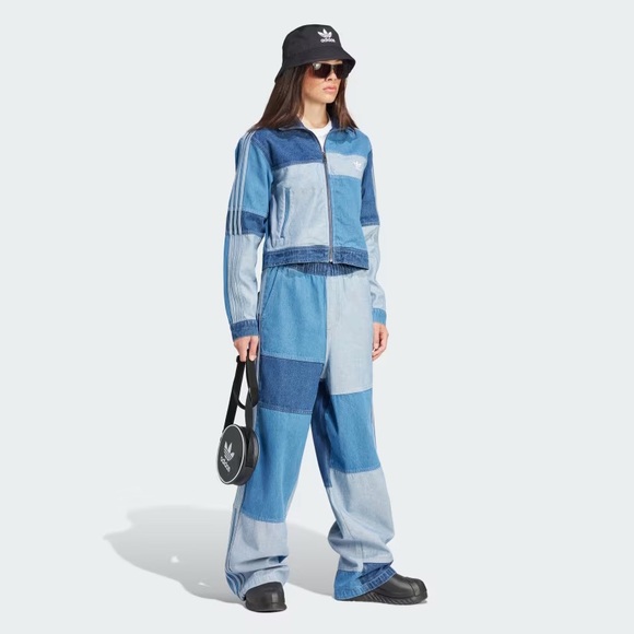 adidas X KSENIASCHNAIDER designer Denim Patchwork Track Jacket, Women’s XL *NWT* - Picture 9 of 17